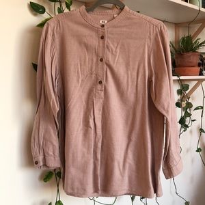 Uniqlo Dusty Pink Flannel Shirt M